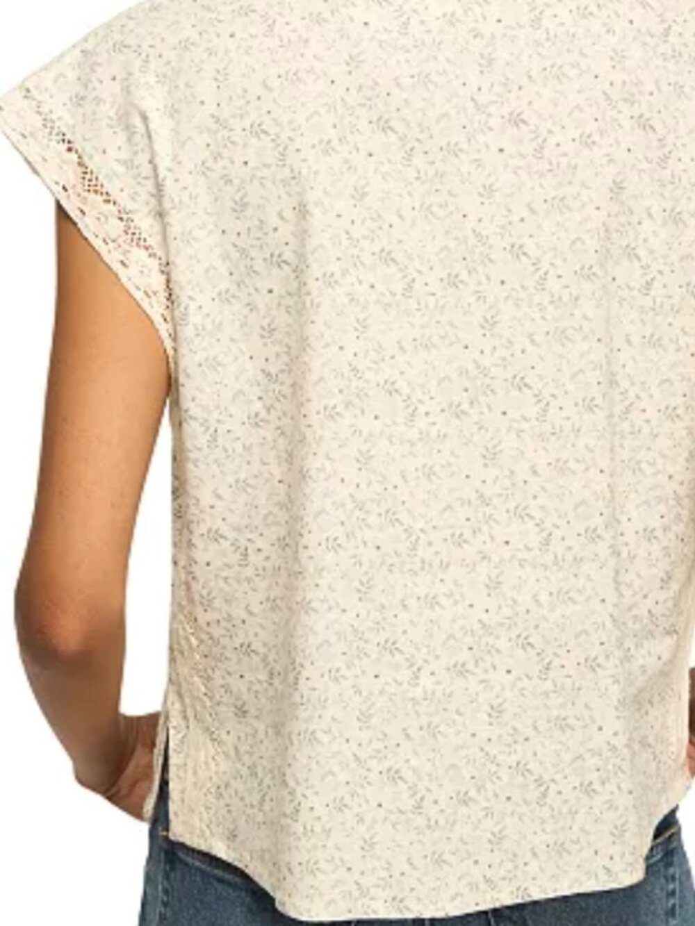Lucky Brand Women's Lace Trimmed V-Neck Top SZ: XL - Picture 9 of 13